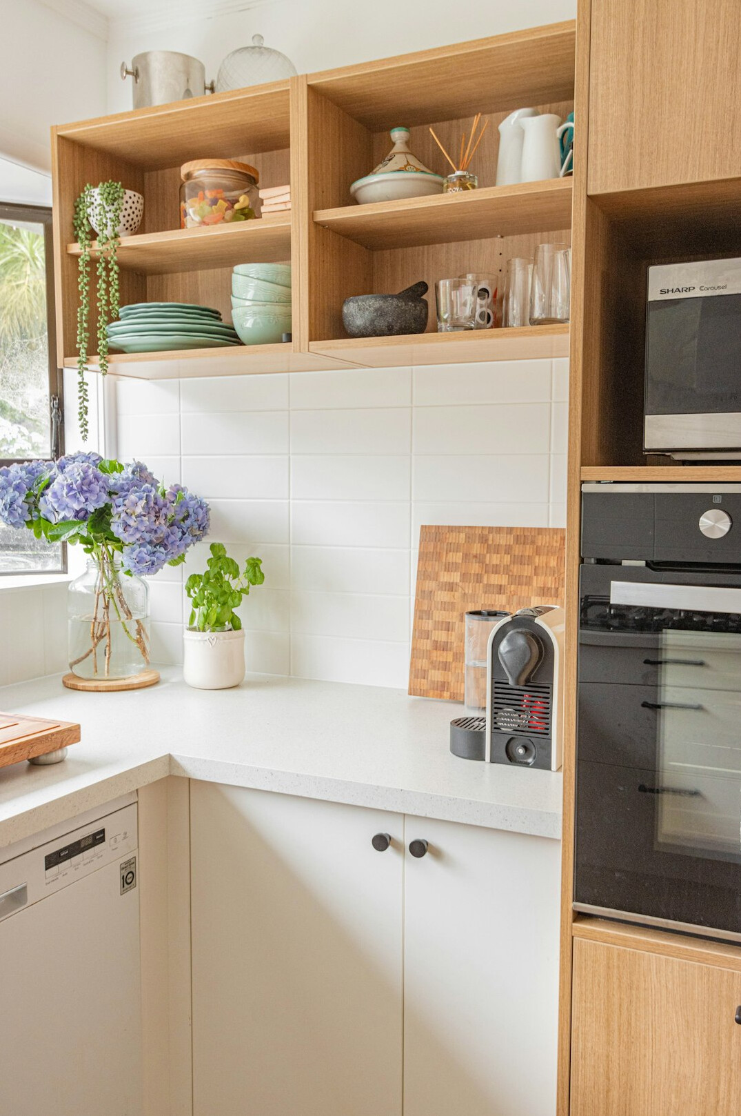 calm organized kitchen