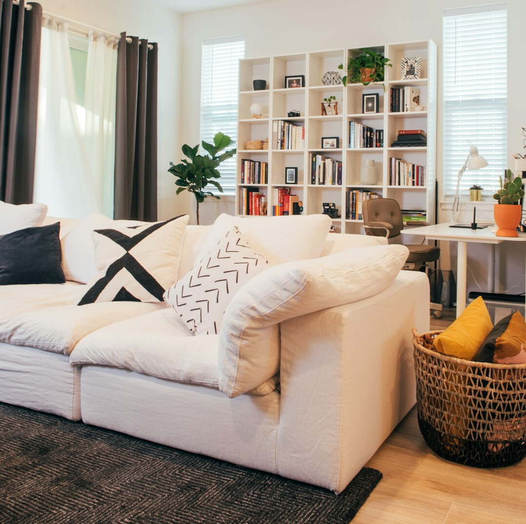 tidy organized home with natural light